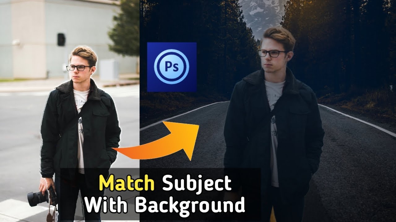 how to Match subject with Background in photoshop | ps touch mobile tutorial | match subject with bg