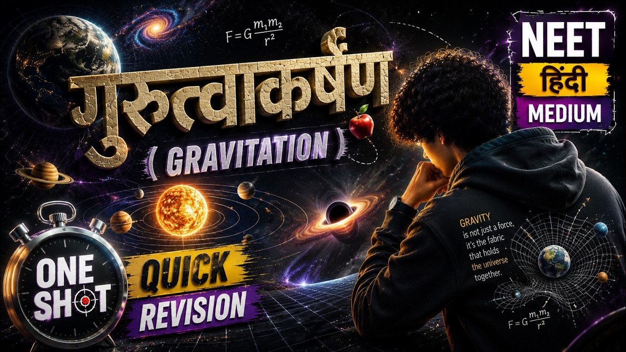 गुरुत्वाकर्षण (Gravitation) | NEET HINDI MEDIUM | ONE SHOT#physics #neet #gravitation #satellite