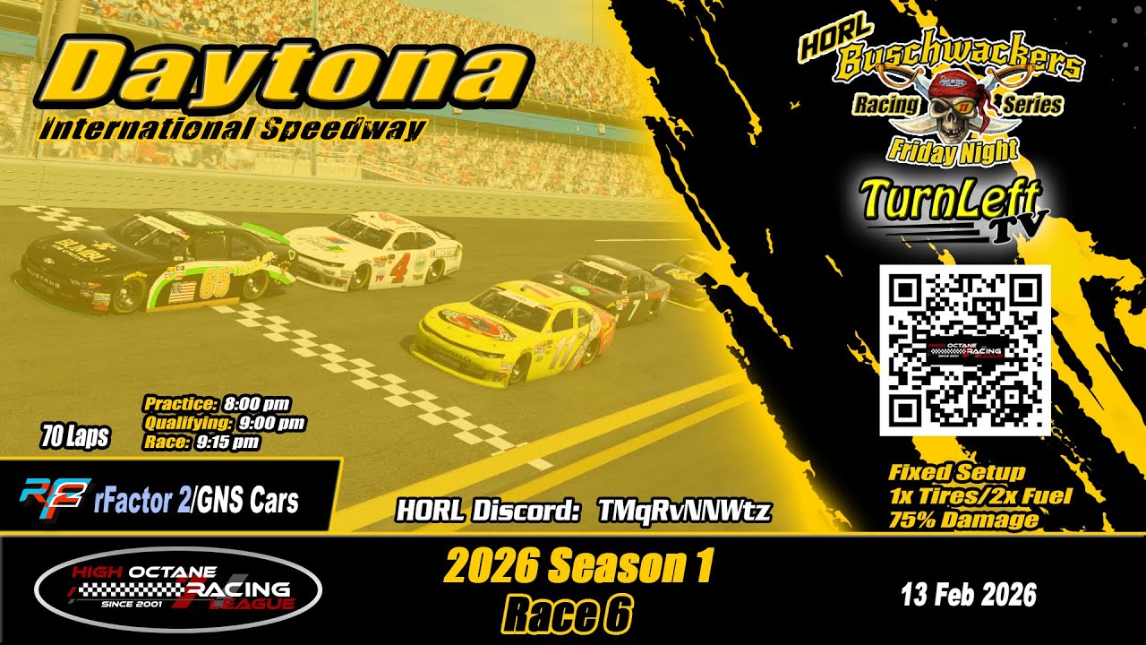 2026 HORL Buschwackers Series S1 race at Daytona International (021326)