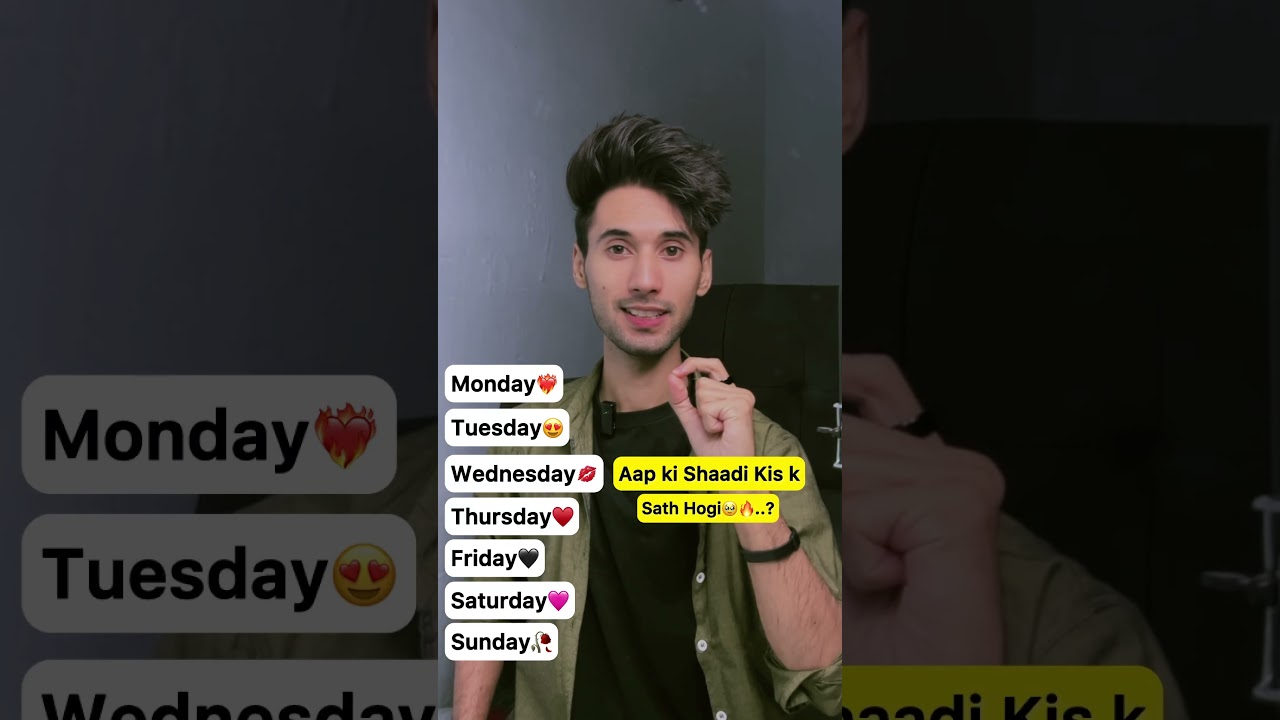 Choose any one Day🥰 choose your name first letter😍 According to your birthday month 