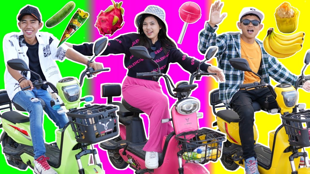 ARIK VS BIAN BELANJA SESUAI WARNA SEPEDA LISTRIK?! Challenge Berburu! | Mikael TubeHD