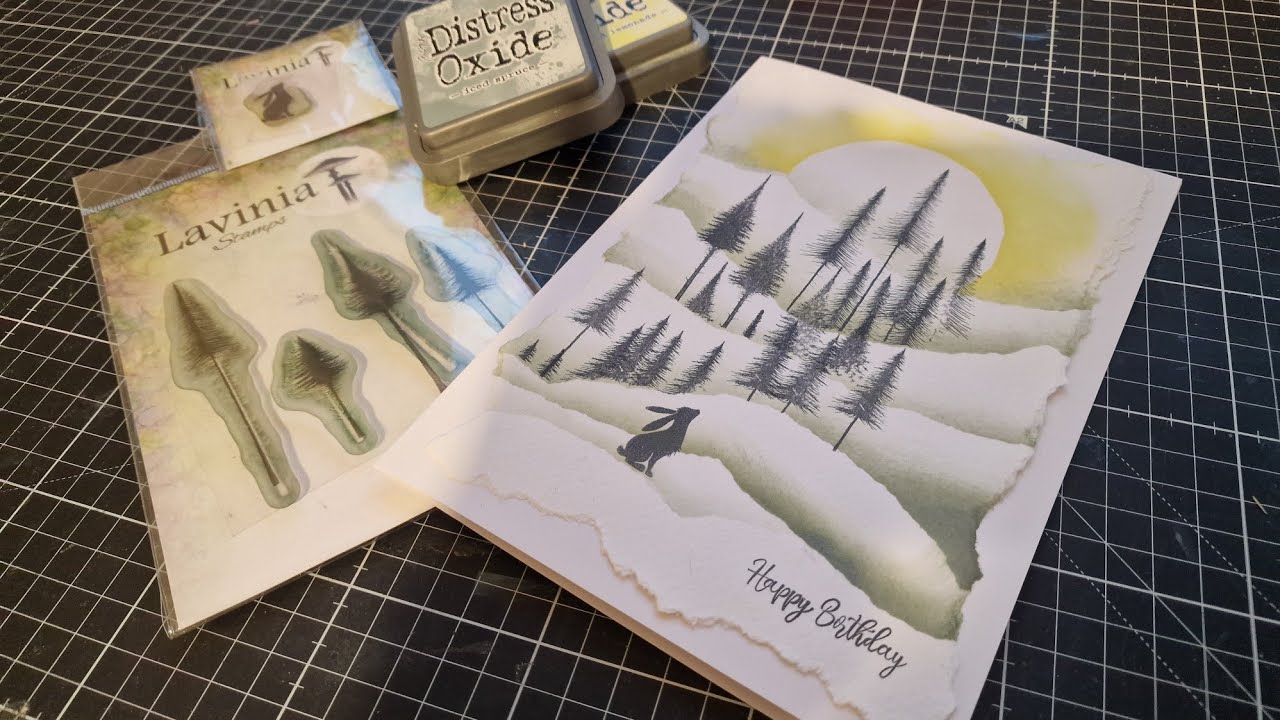 Easy Cardmaking using Oxide Inks and Lavinia Stamps.