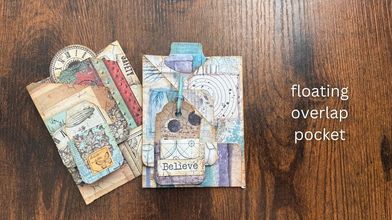Overlapping Floating Pocket for Junk Journals - Spunky Misfit Girl