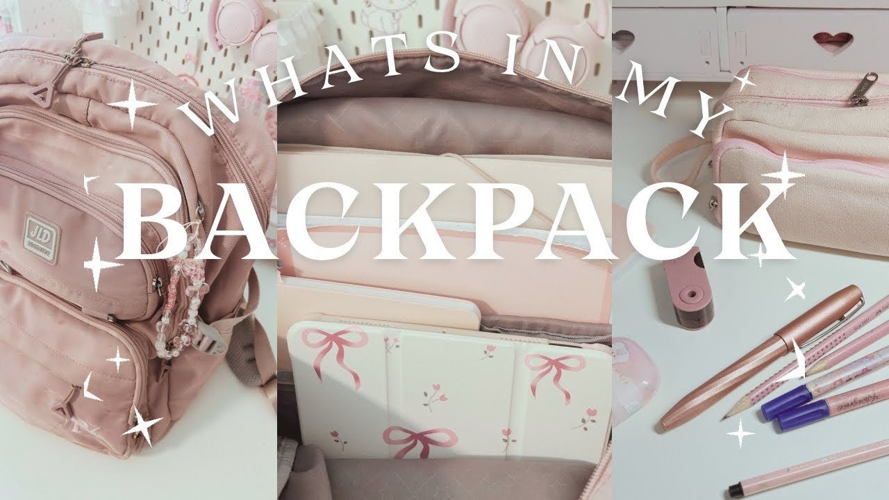 What’s in my backpack🎀 |backtoschool, pink, aesthetic