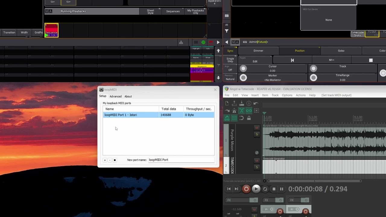 Midi Timecode from Reaper to MA3