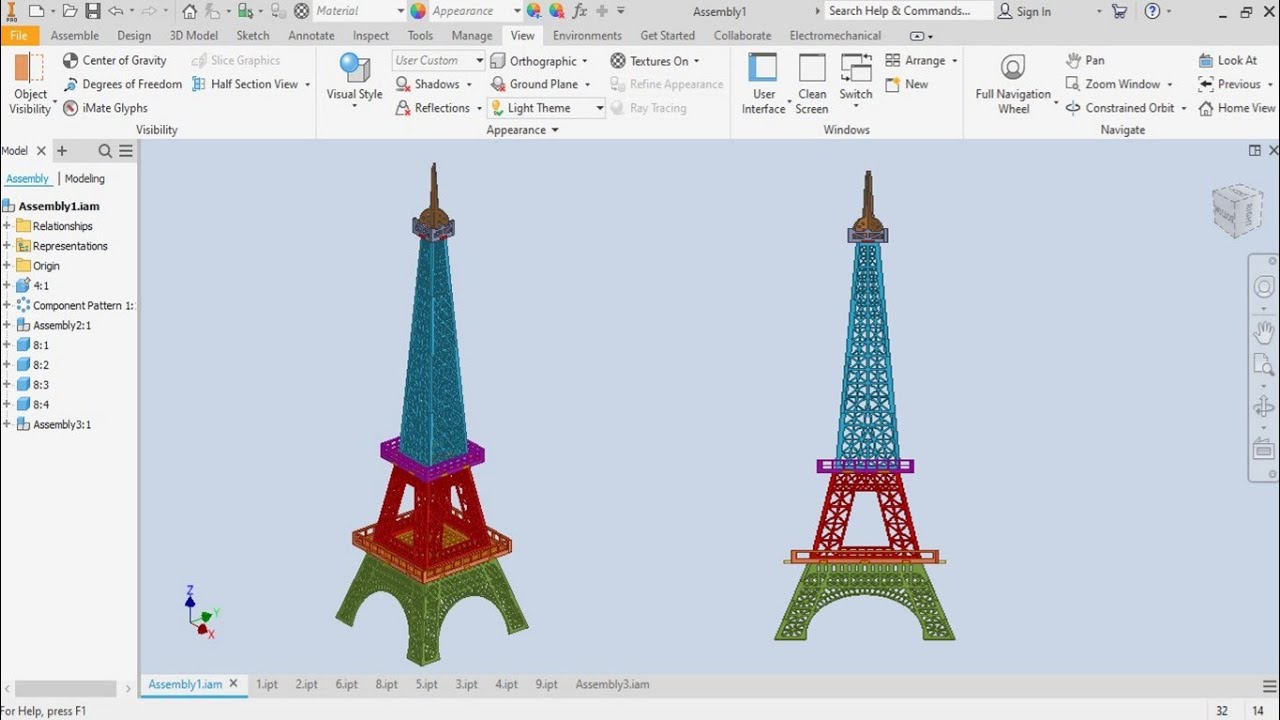 How to draw Eiffel tower in Inventor #eiffeltower #eiffeltower🗼 #eiffel_tower #design #3ddesign #cad