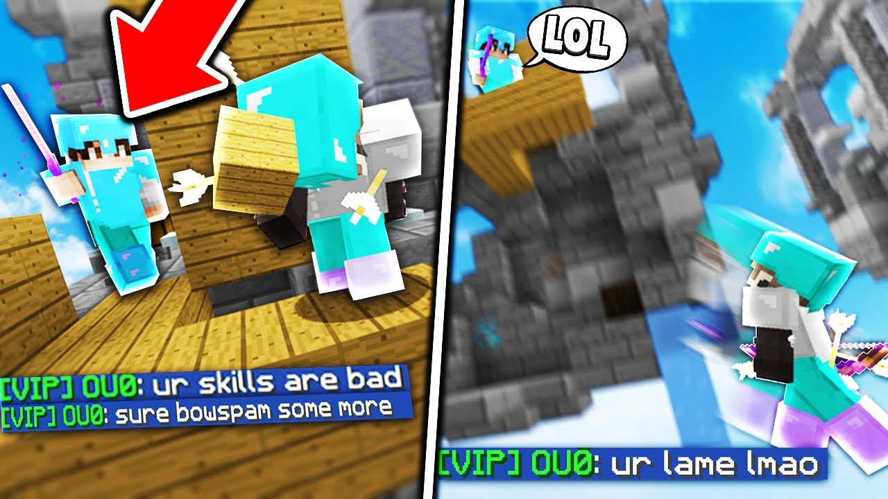 EMBARRASSING A TRASH TALKER!! (Minecraft Skywars)