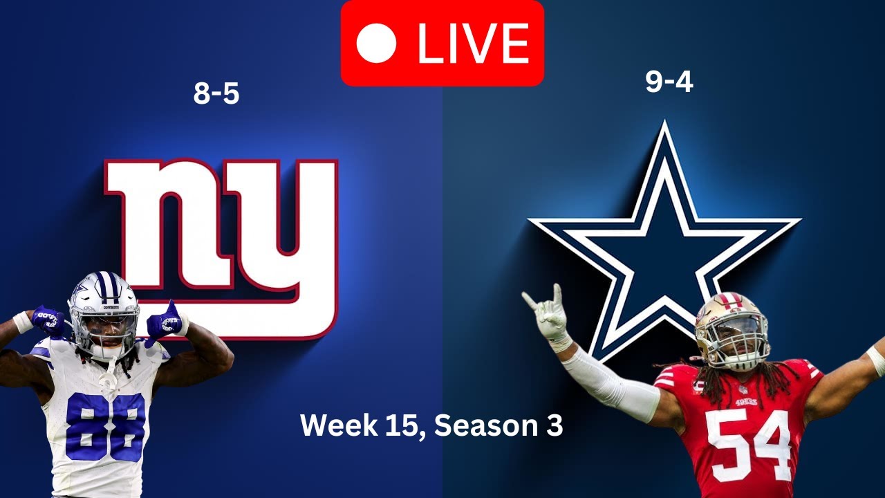Madden 26 Online Franchise SNF in-game: Week 15 NYG (8-5) @ DAL (9-4)!