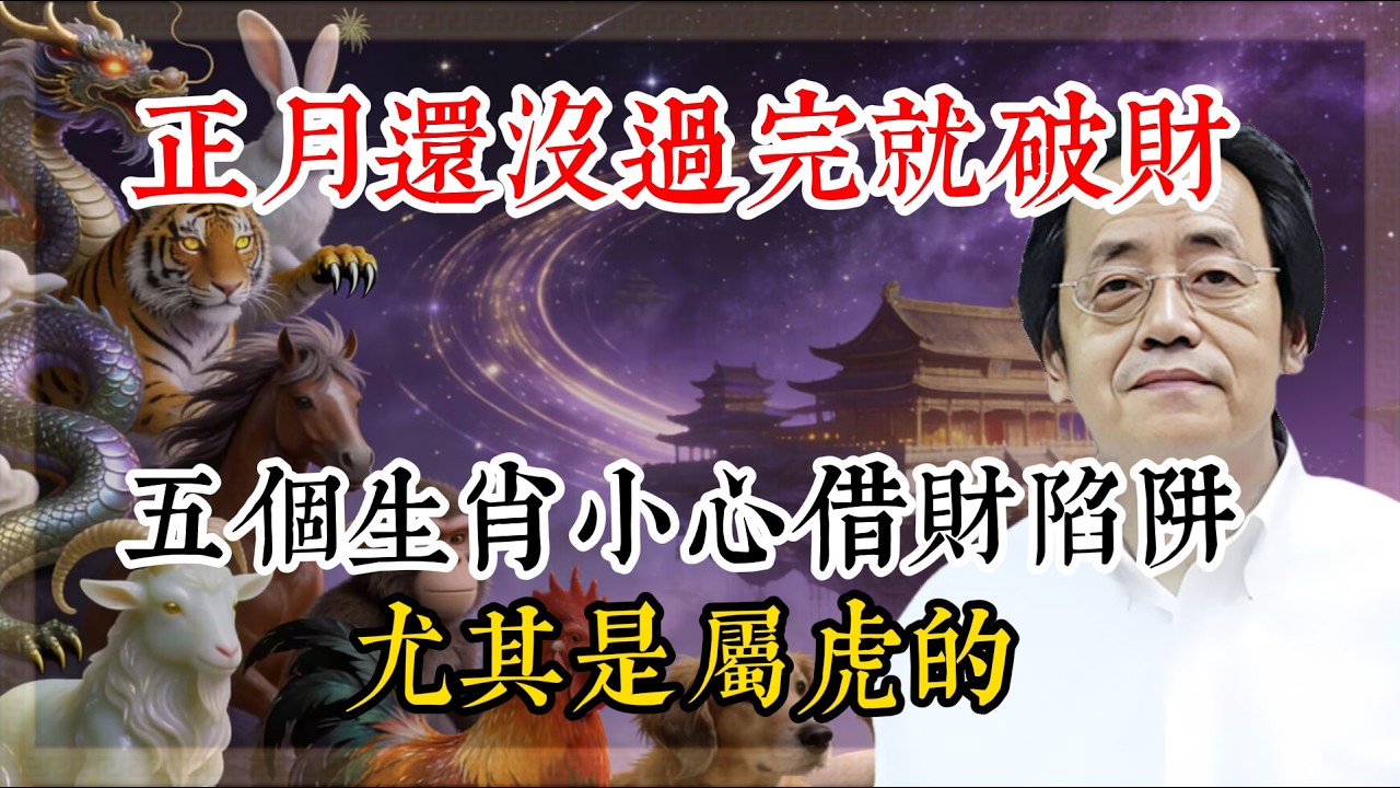 倪海廈：正月還沒過完就破財？這五個生肖千萬小心“借財”陷阱，尤其是屬虎的！#倪海廈 #倪海廈學術講堂 #中醫養生 #經方中醫 #自然療法 #養生之道 #中醫理論  #中華醫學