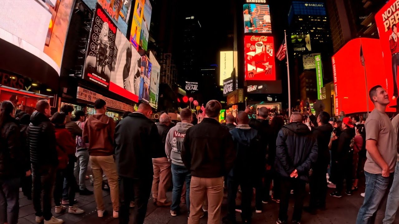 Times Square, NyC at night 2025. [4K] virtual walk 📸 #video #travel #youtube #4k #city #photography 