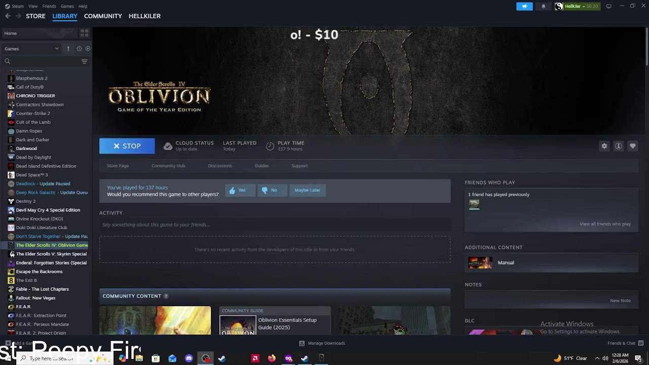 (live, vivo)Oblivion night?