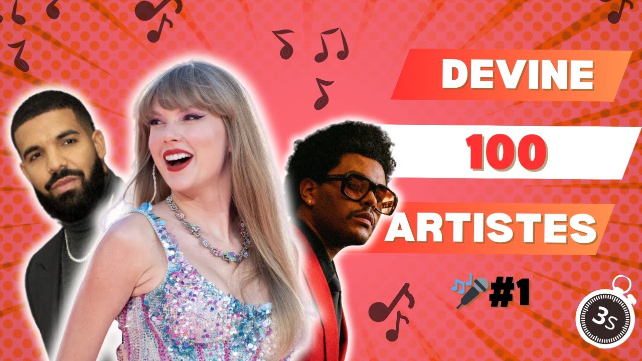 Devine 100 ARTISTES MUSICAUX 🎤 en 3 secondes #1 | Facile à Impossible | Test de rapidité 2025 ⏳