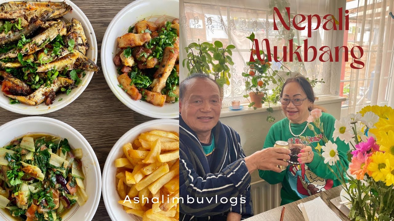 Nepali Mukbang 🙏@AshaLimbuVlogs Pork, Fish curry 🍛and Choy Sum saag #nepalimukbangvideo #food