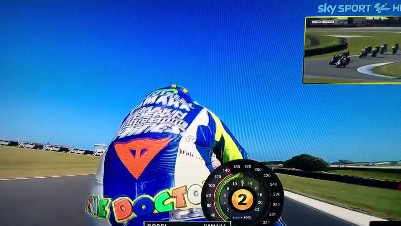 Start of Valentino Rossi in MotoGP at Australian Gp 2015 Phillip Island