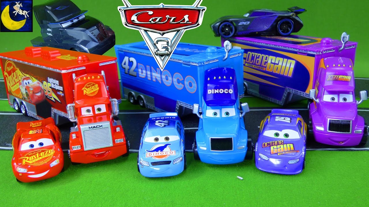 Disney Cars 3 Toys Mack Lightning McQueen Bobby Swift Dinoco Cal Weathers Jackson Storm Haulers Toys