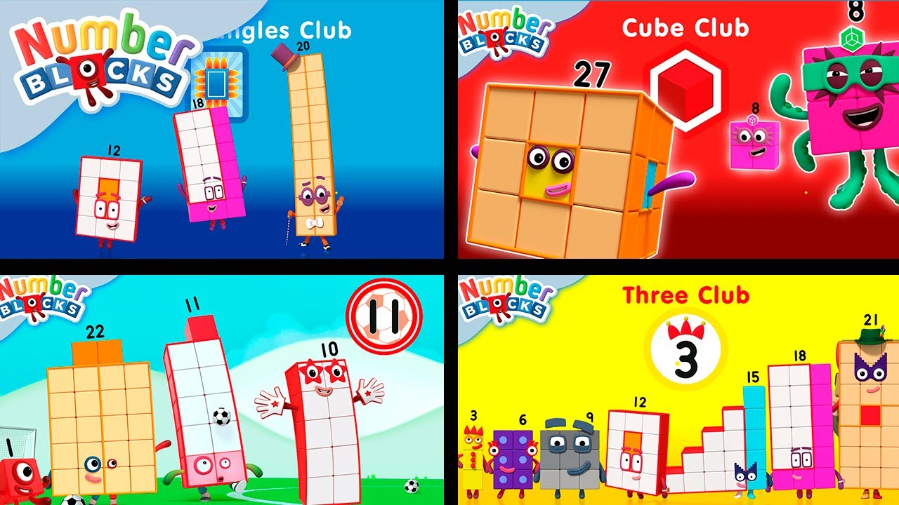 CLUBS Compilation 🤩 | 4 hours of Numberblocks full episodes | Maths for Kids | Learn to Count