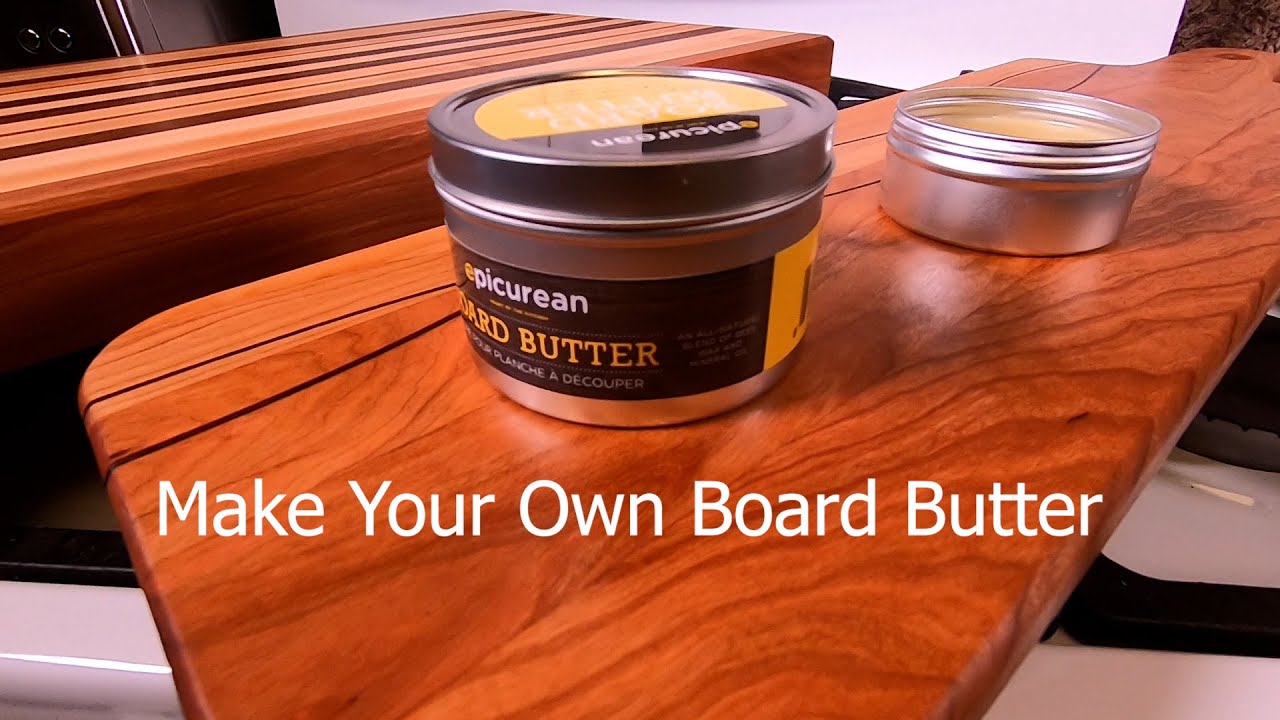 How to make Cutting Board Butter / Food safe wood finish / Bees wax and Mineral oil