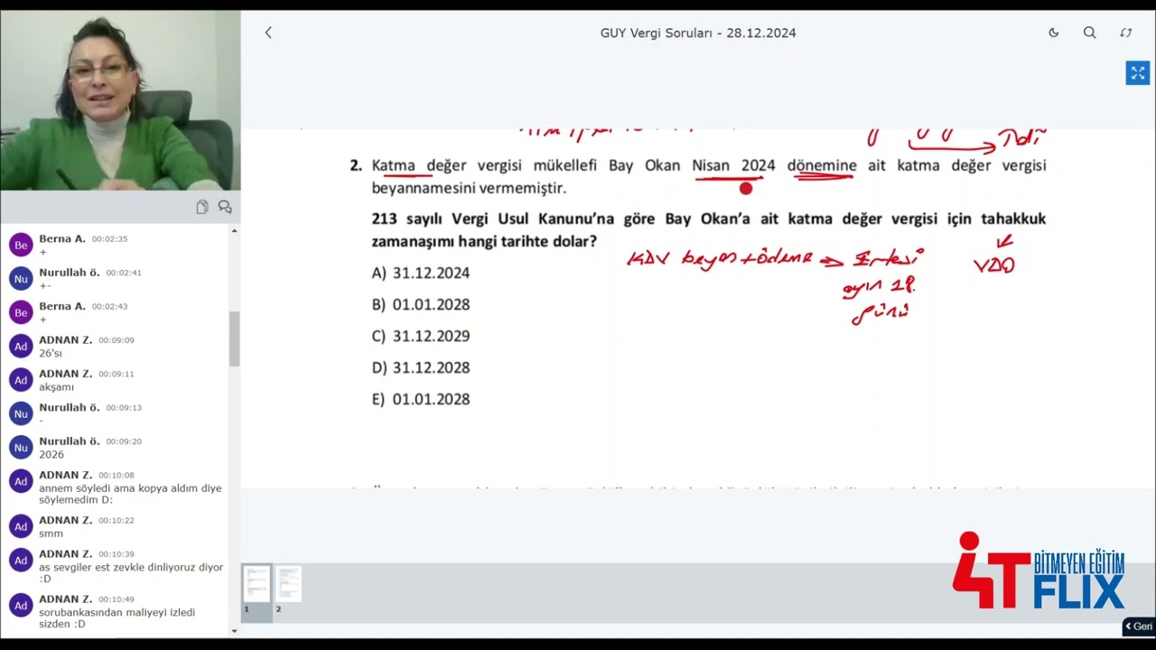 ÖSYM Mantığında GUY Soru Çözüm (Türk Vergi Sistemi)