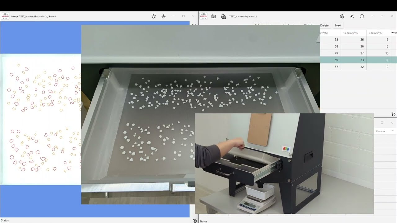 Urea Fertilizer Granule Inspection | Particle Shape, Color & Density Analysis – MARVIN VisionLine