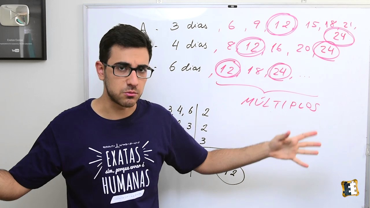EXERCÍCIOS RESOLVIDOS DE MMC E MDC (Matemática Básica - MESTRES DO ENEM)