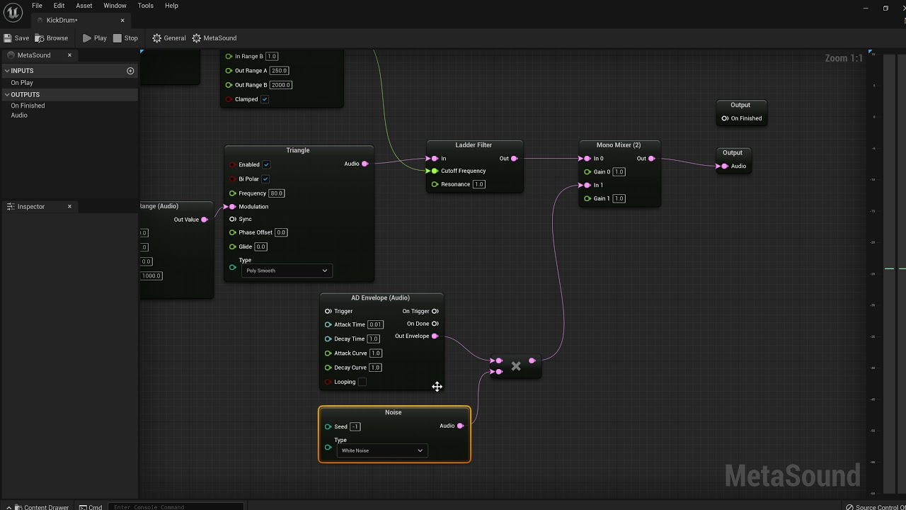 UE5 EarlyAccess MetaSounds Making a Synth Kick Drum