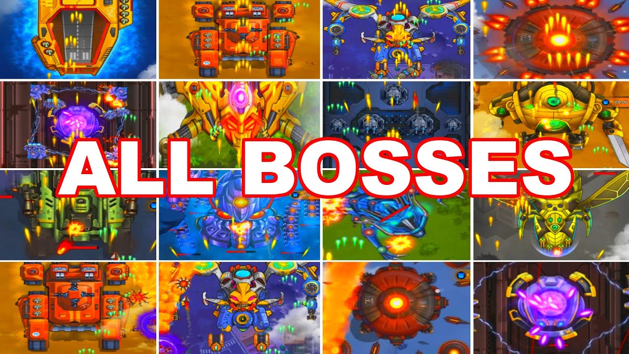 Space X: Sky Strike Force - All Bosses | Beating ALL BOSSES
