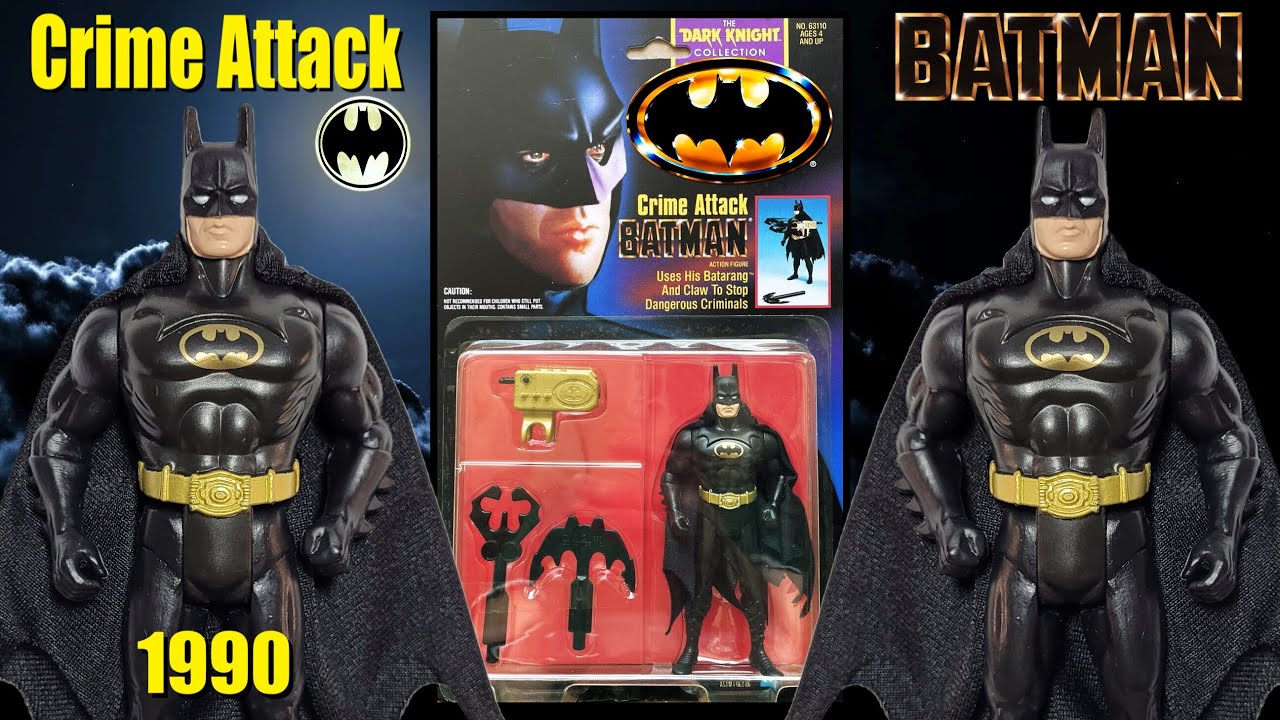 Unboxing a Vintage 1990 Crime Attack BATMAN action figure from the Dark Knight Collection by Kenner.