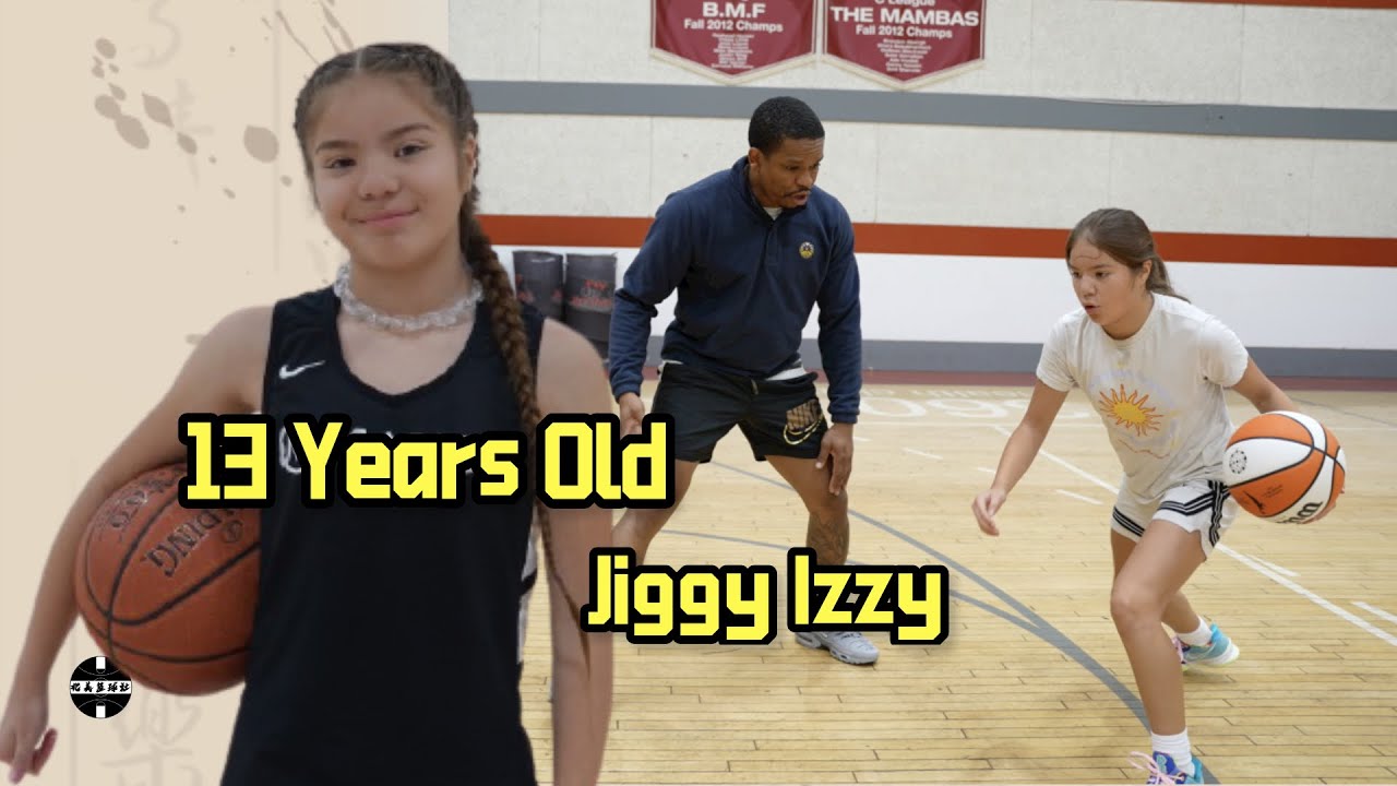 13 Years Old Girl Jiggy Izzy Practice | Ball Handling, Passing, Shooting, finishing, Reading Defense