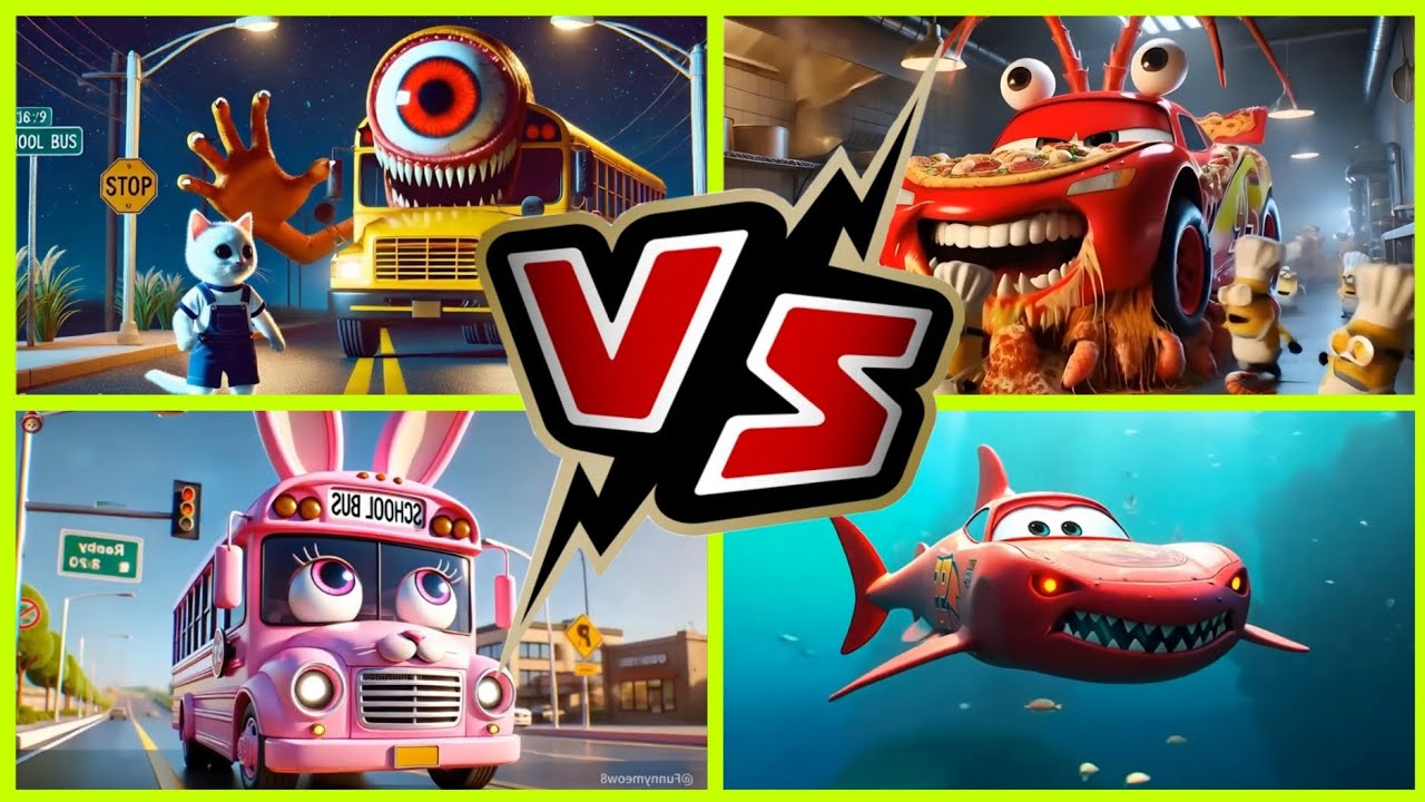 School Bus Monster 🆚️ Police Car Eater 🆚️ Ambulance Monster 🆚️ Hungry Star – Tiles Hop EDM Rush 🎶🎵🎮