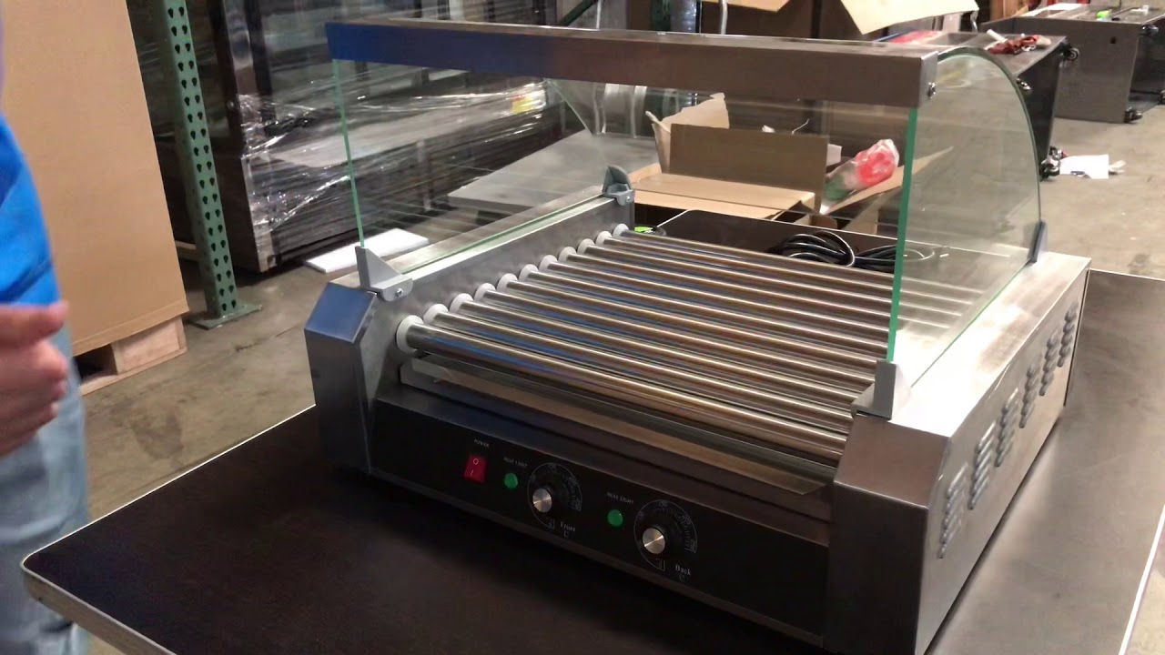 Commercial 24 Hot Dog Hotdog 11 Roller Grill Cooker Machine W/cover Stainless  NSF ETL UL
