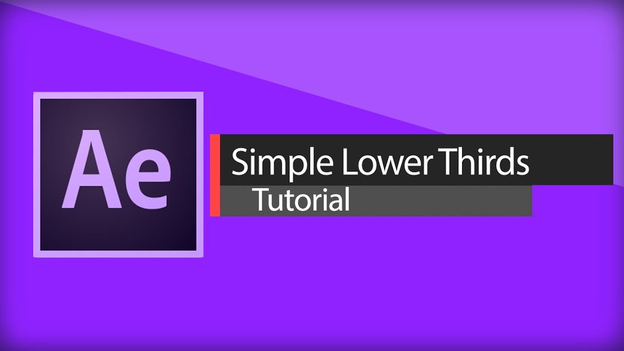 After Effects Tutorial | Simple Lower Thirds