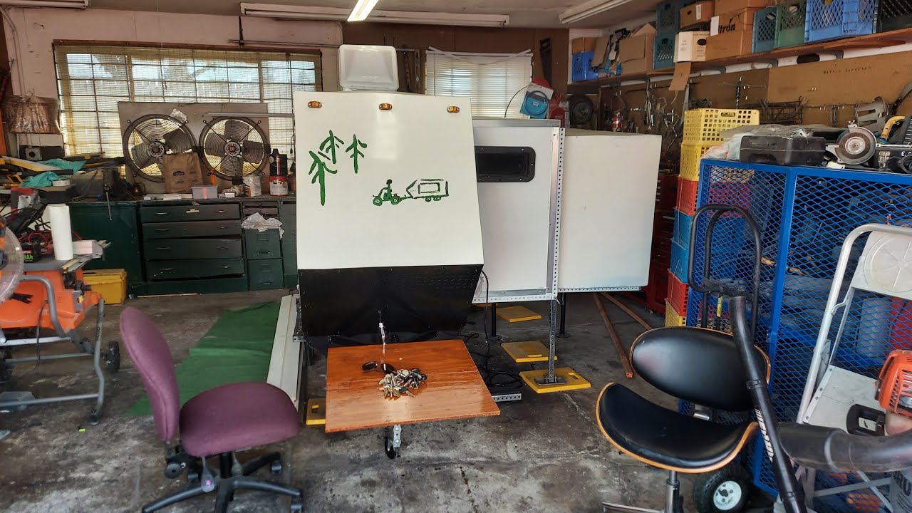 Bicycle Camper Trailer with Slide-Out  Video 86 last details. 