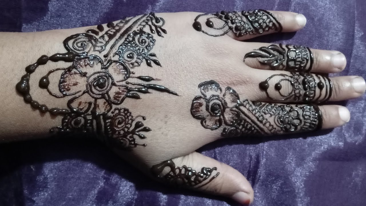 Back hand simple mehndi design full video || #mehndidesign #simplemehndidesign #trendinvideos 