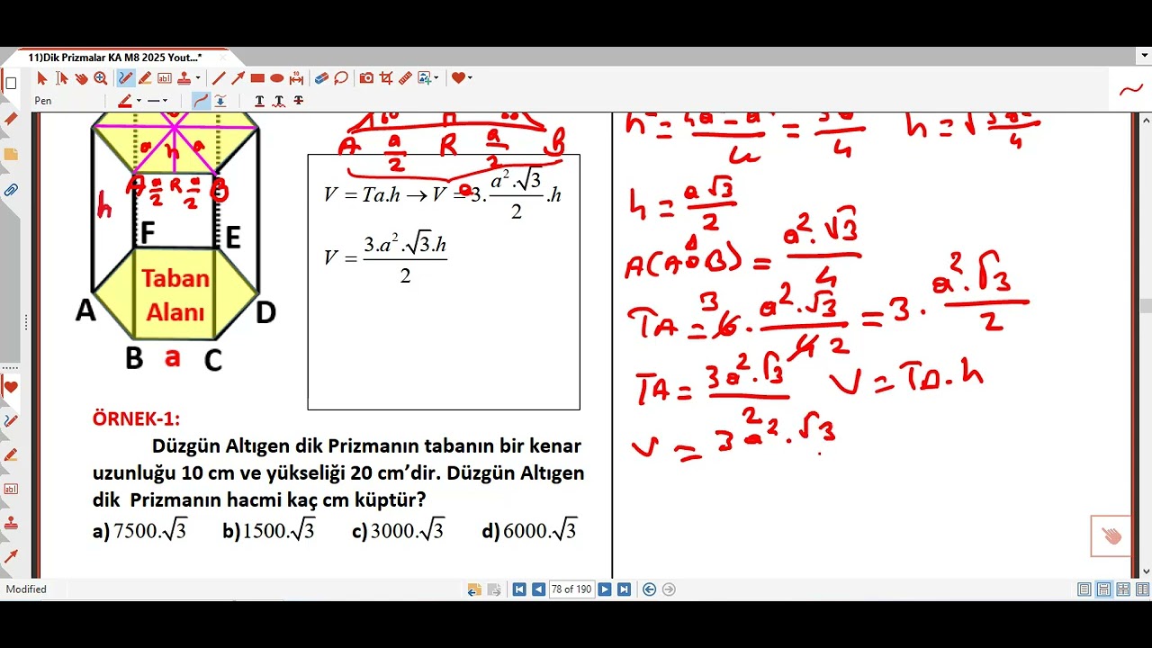 6-)M8 Geometrik Cisimler (DAltıgen Dik Prizmanın Hacmi) 45