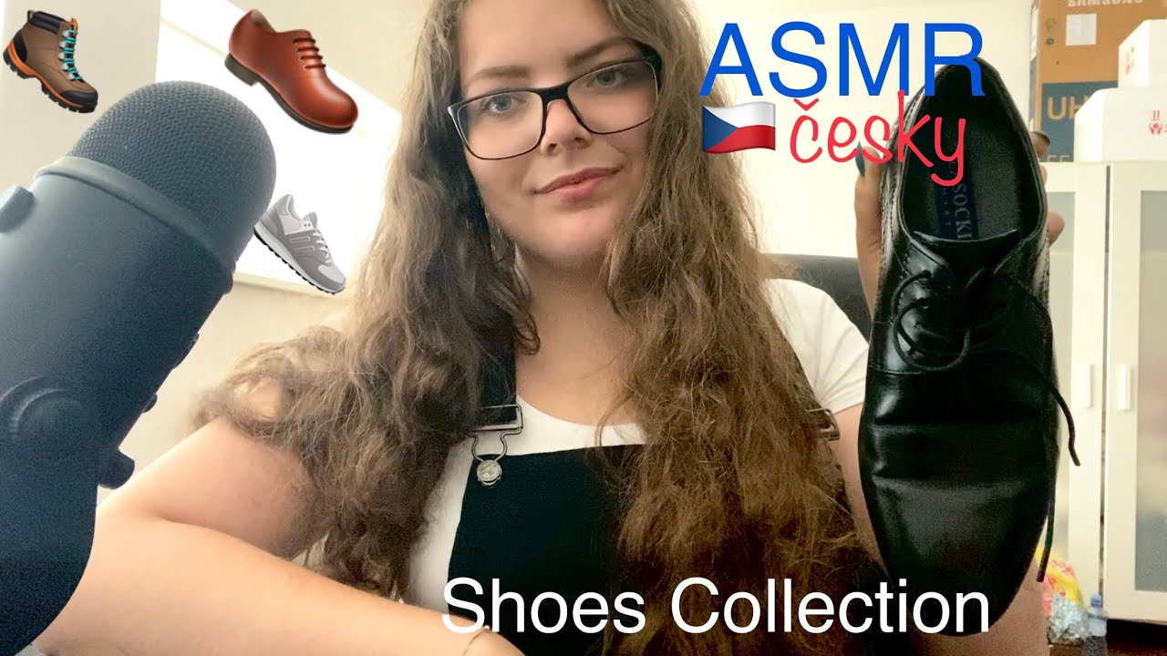ASMR CZ Men Shoe Collection | Tapping & Scratching | Czech Whispers 👞 (English subtitles)