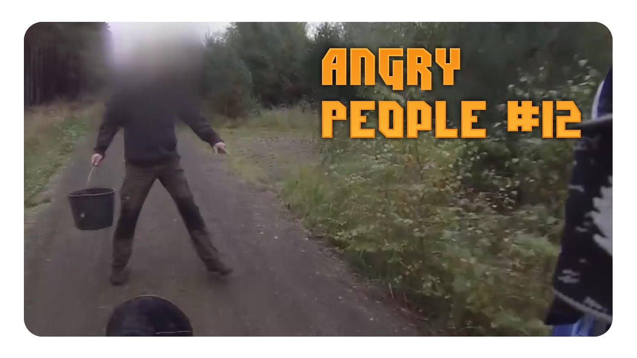 Angry People attack Motocross/Enduro driver #12
