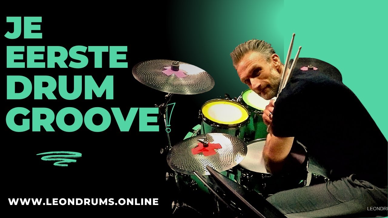 Hoe leer je snel de eerste drum groove ? - Drumles voor beginners www.leondrums.online