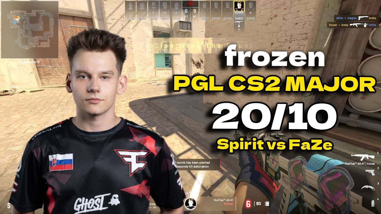 CS2 POV FaZe frozen (20/10) vs Spirit (Mirage) PGL CS2 Major Copenhagen 2024 Quarter-final