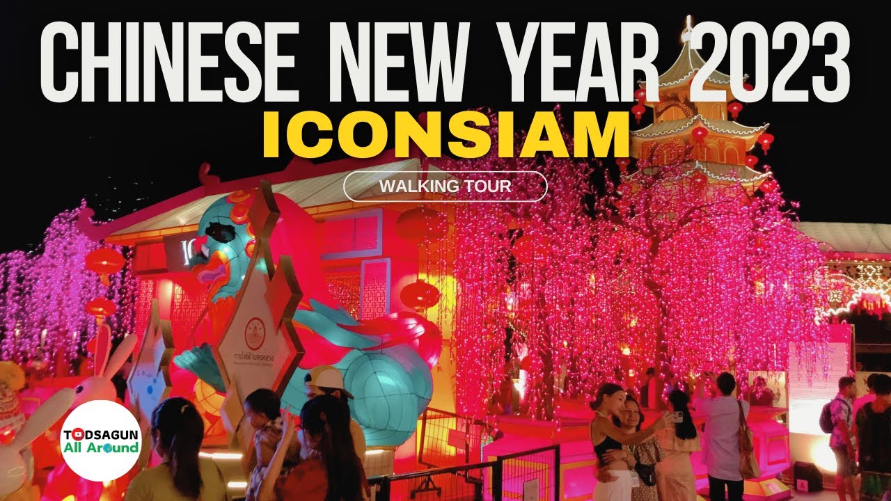 🇹🇭 Beautiful Chinese New Year Festival 2023 of ICONSIAM Bangkok, Thailand - 4K 60fps