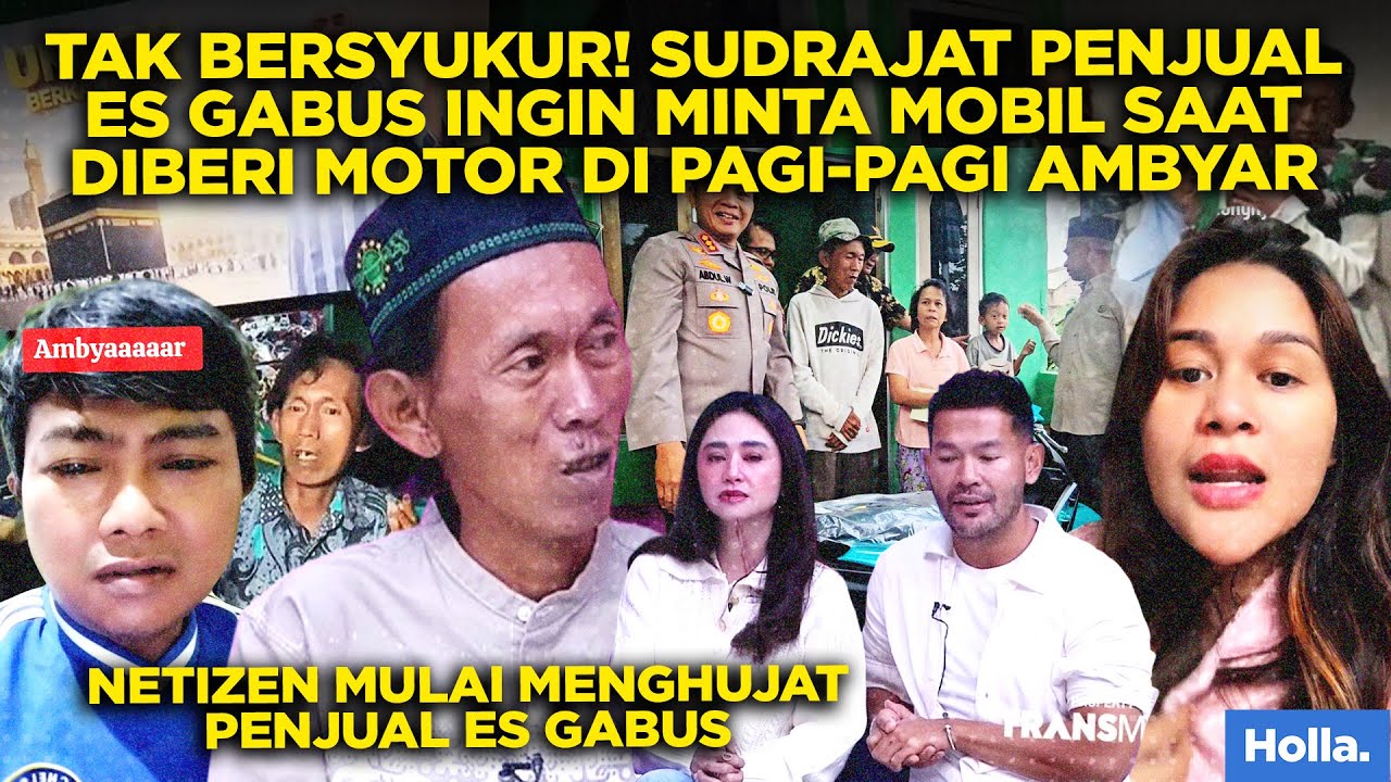 TAK BERSYUKUR! SUDRAJAT PENJUAL ES GABUS INGIN MINTA MOBIL SAAT DIBERI MOTOR DI PAGI-PAGI AMBYAR