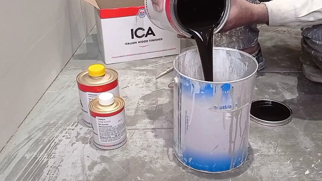 ICA PU BLACK MATT PAINT // APPLY  MARBALE Effect