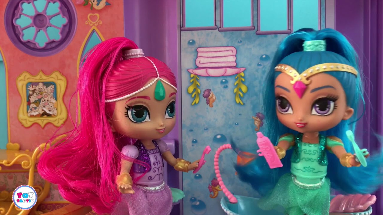 Shimmer And Shine Disney Princess Castle Morning Bedtime Routine! Toys Episode!