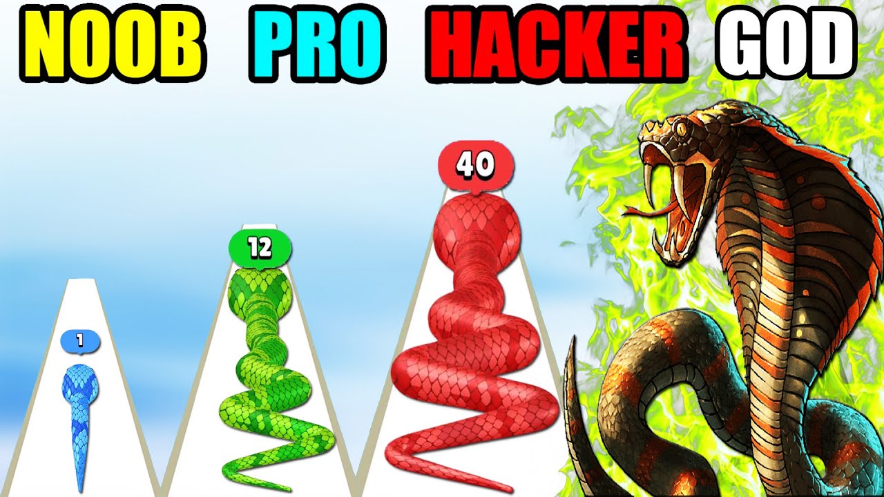 NOOB vs PRO vs HACKER vs GOD Snake Run Race