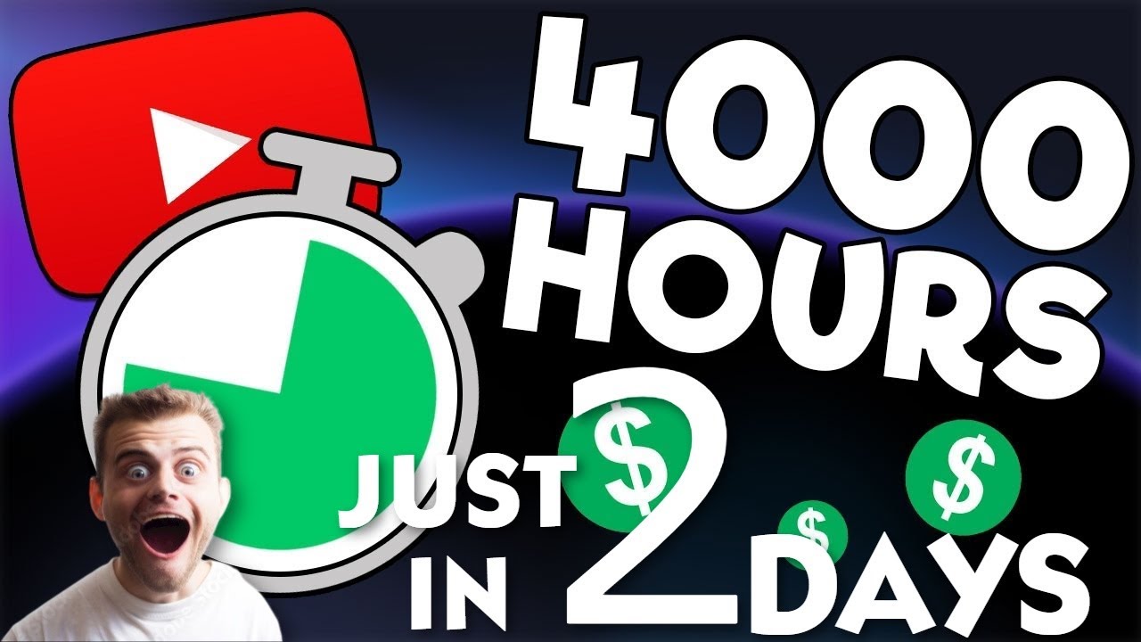 How to complete 4000 watch hours on Youtube in 2 days
