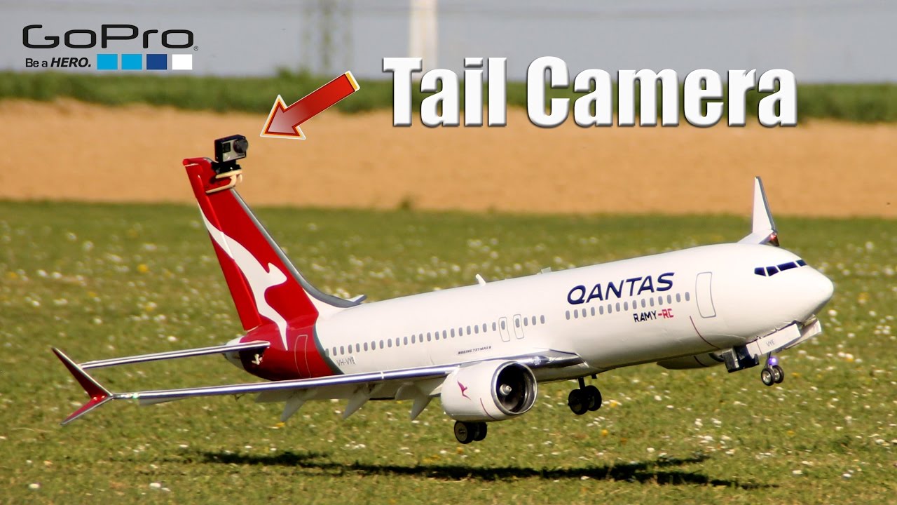RC Boeing 737 MAX8 GoPro full flight tail view