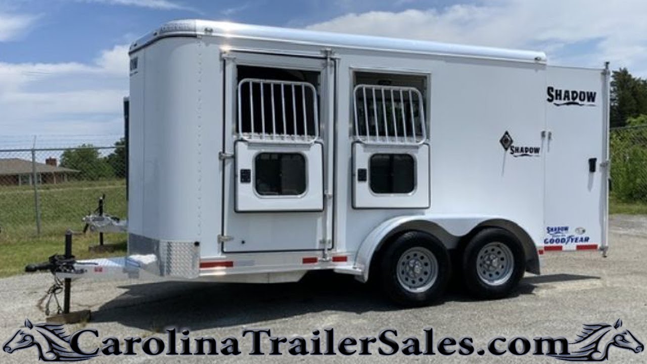 2013 Shadow 2 Horse Slant, 1 Owner, Like New! All Aluminum, Fully Lined Insulated Horse Box! 🐎🐎