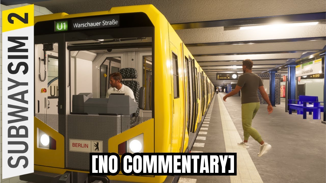 SubwaySim 2 | U-Bahn Simulator Berlin | U1 Uhlandstraße - Warschauer Straße ohne Kommentar & Musik