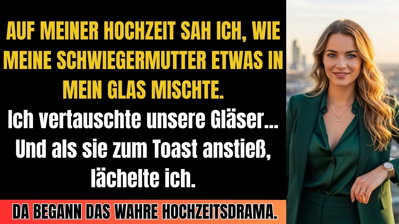 Hochzeit： Schwiegermutter mischte etwas ins Glas – Ich vertauschte sie & dann geschah ES!