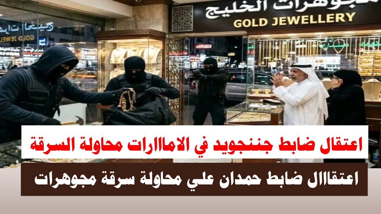 اعتقااال ضابط جننجويد حمدان علي في الامااارات محاولة سرقة محلات  مجوهرات 