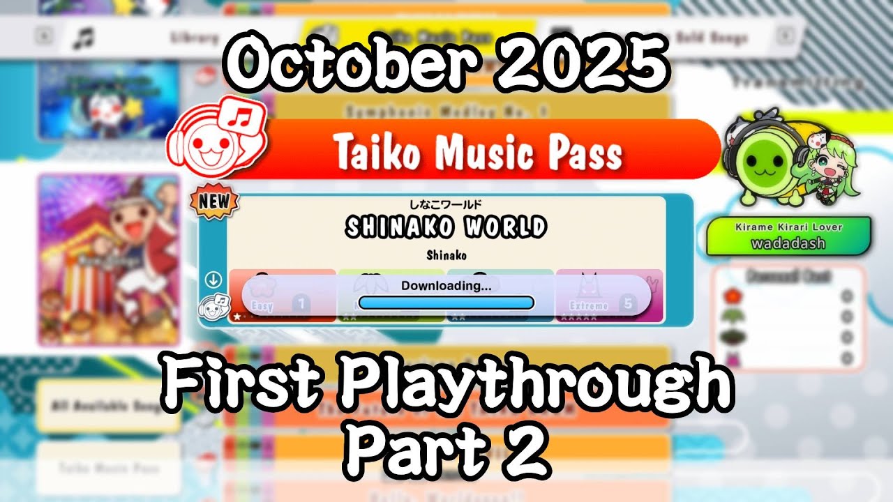 October 2025 Taiko Music Pass Songs First Playthrough (Part 2)【Taiko no Tatsujin Rhythm Festival】